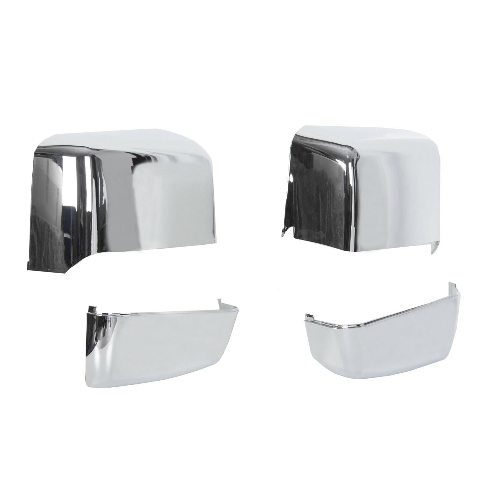 For 2014-2019 Chevy Silverado GMC Sierra Chrome Tow Mirror Cap Cover Assemblies