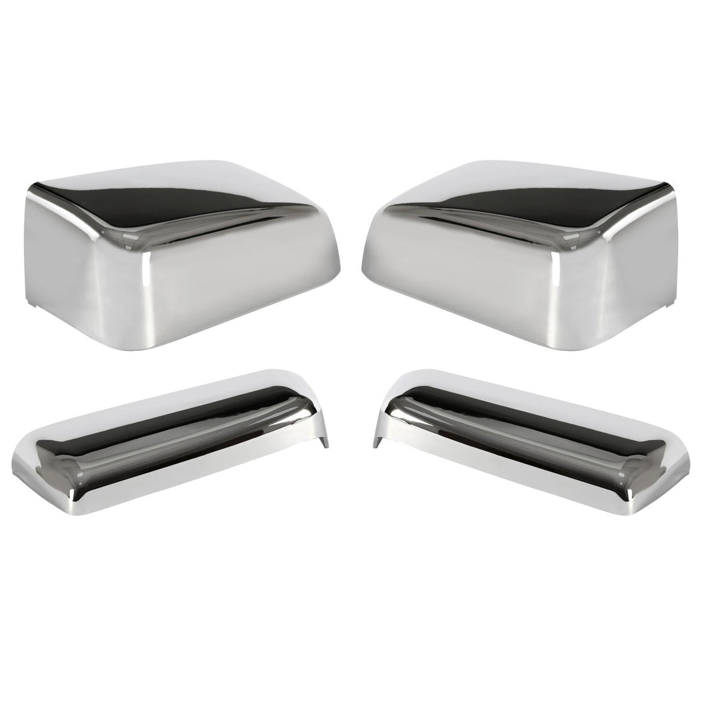 For 2014-2019 Chevy Silverado GMC Sierra Chrome Tow Mirror Cap Cover Assemblies