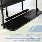 Fit Club Car DS 2000.5+ Golf Cart Flip Folding Rear Back Seat Kit - Black