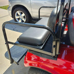 Fit Club Car DS 2000.5+ Golf Cart Flip Folding Rear Back Seat Kit - Black
