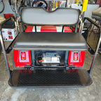 Fit Club Car DS 2000.5+ Golf Cart Flip Folding Rear Back Seat Kit - Black
