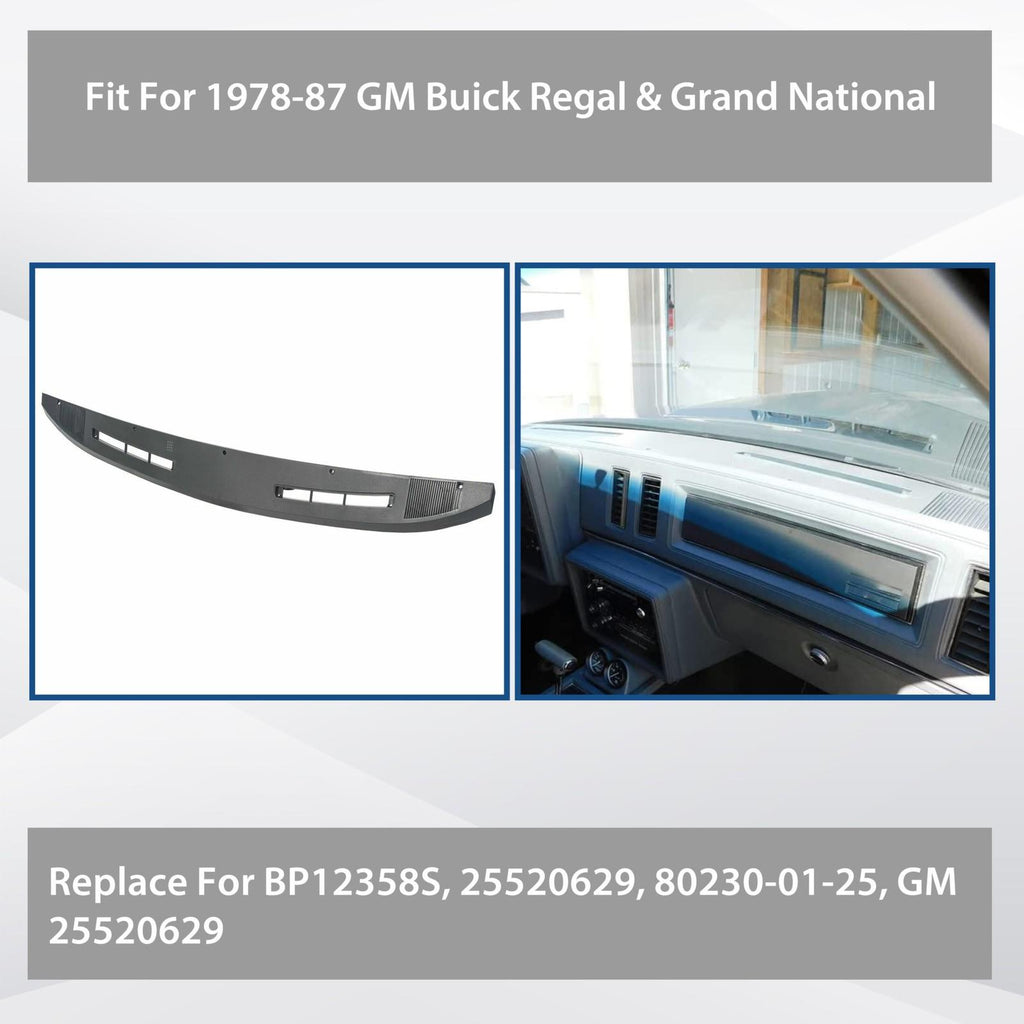 For 1978-1987 Buick Regal Grand National Upper Dash Panel Replace 25520629 Gray