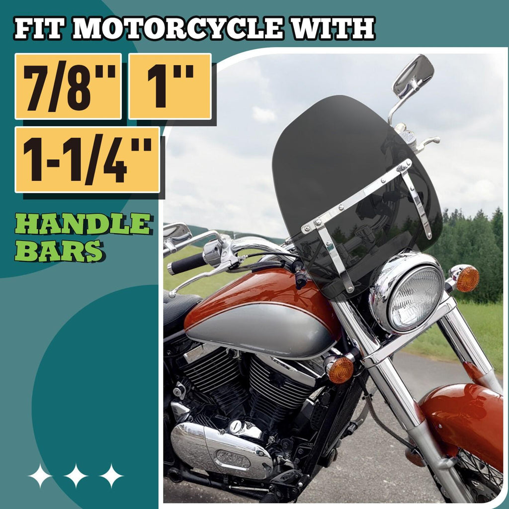 Tinted Windshield For Honda Magna Shadow 600 750 1100 Spirit Sabre VT C2 18"x16"