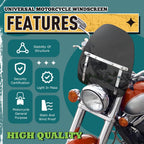 Tinted Windshield For Honda Magna Shadow 600 750 1100 Spirit Sabre VT C2 18"x16"