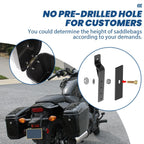 Black Hard Saddle Bags Trunk Luggage Motorcycle For Harley Softail Yamaha XV SR