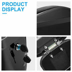 Black Hard Saddle Bags Trunk Luggage Motorcycle For Harley Softail Yamaha XV SR