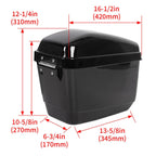 Black Hard Saddle Bags Trunk Luggage Motorcycle For Harley Softail Yamaha XV SR