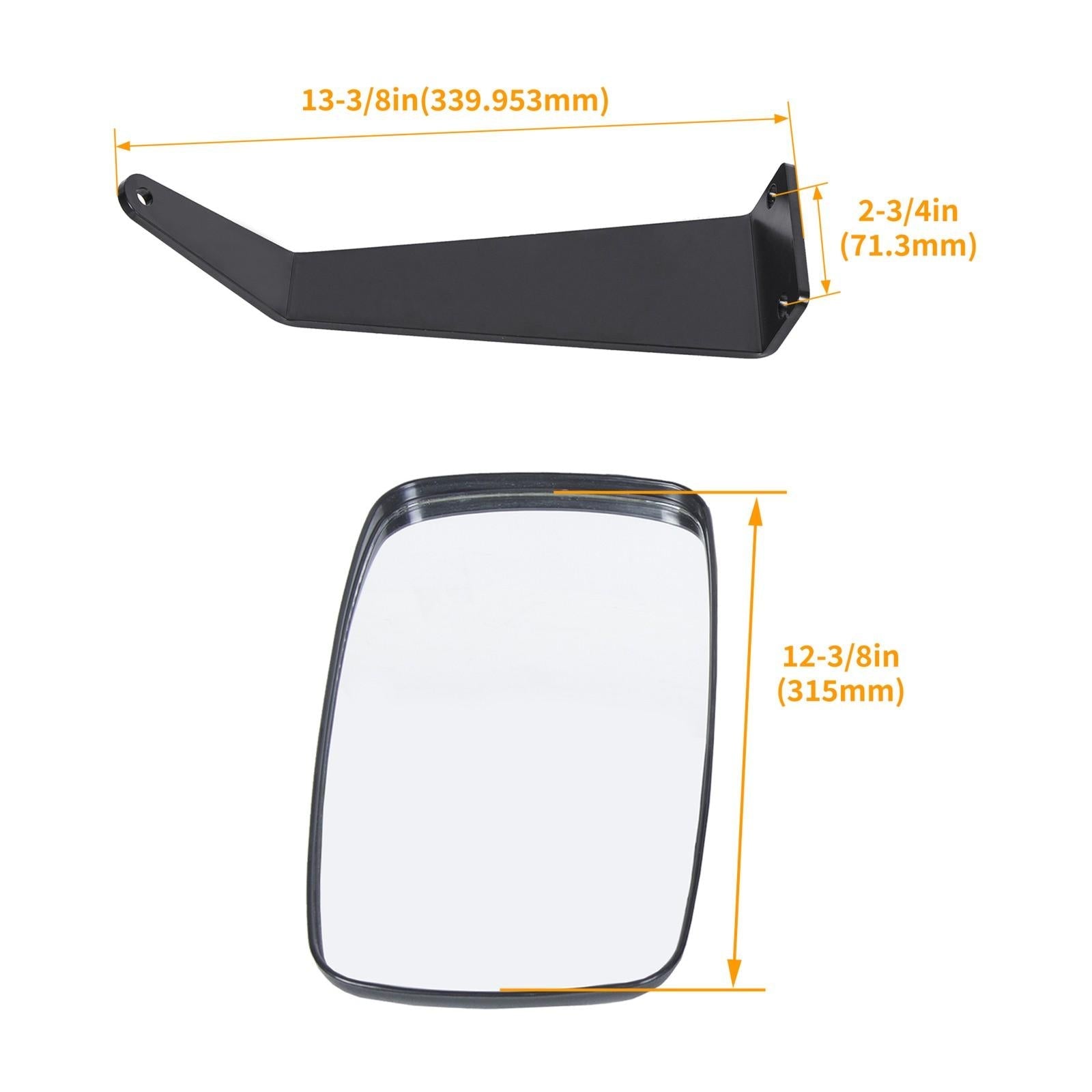 Left & Right Rearview Value Mirrors For JOHN DEERE 5000 & 6000 Series #DM2455000