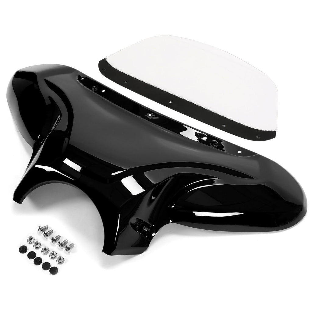 For Harley Kawasaki Honda Motorcycle Universal Front Fairing Batwing Windshield