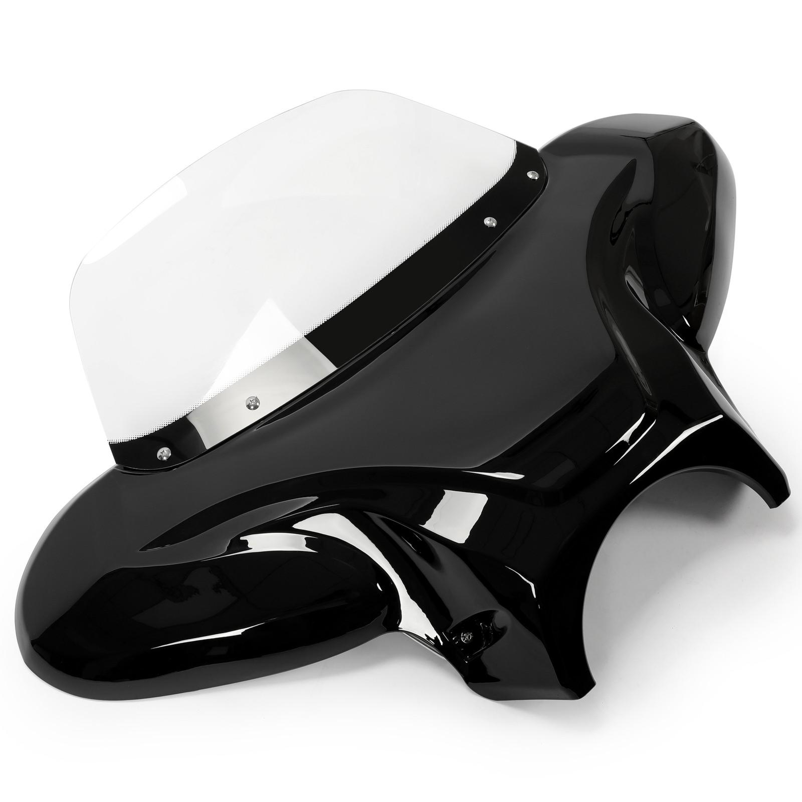 For Harley Kawasaki Honda Motorcycle Universal Front Fairing Batwing Windshield