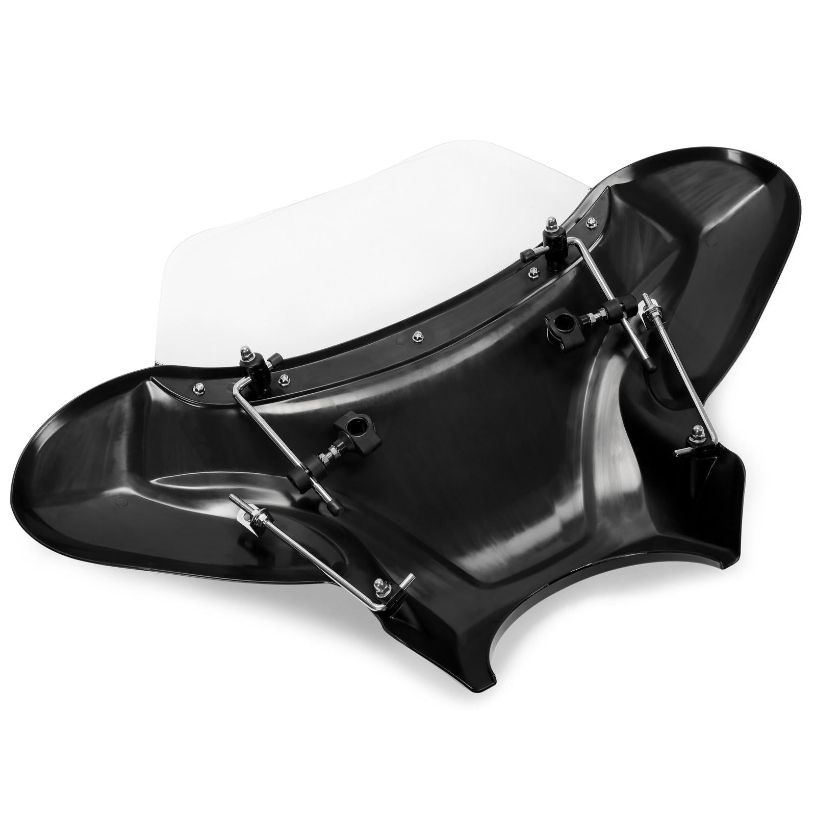 For Harley Kawasaki Honda Motorcycle Universal Front Fairing Batwing Windshield