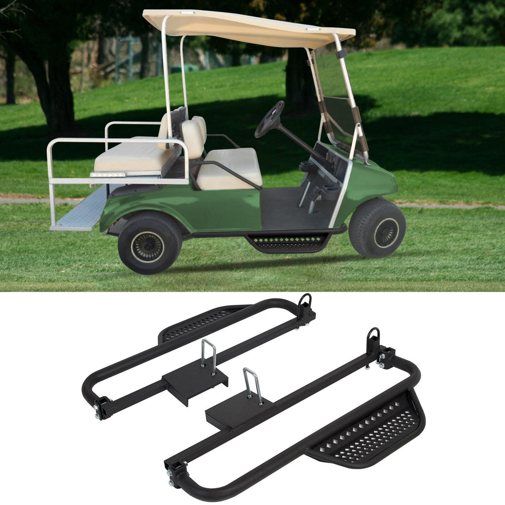Pair Heavy Duty Steel Nerf Bars / Running Boards For Club Car DS 1982-UP