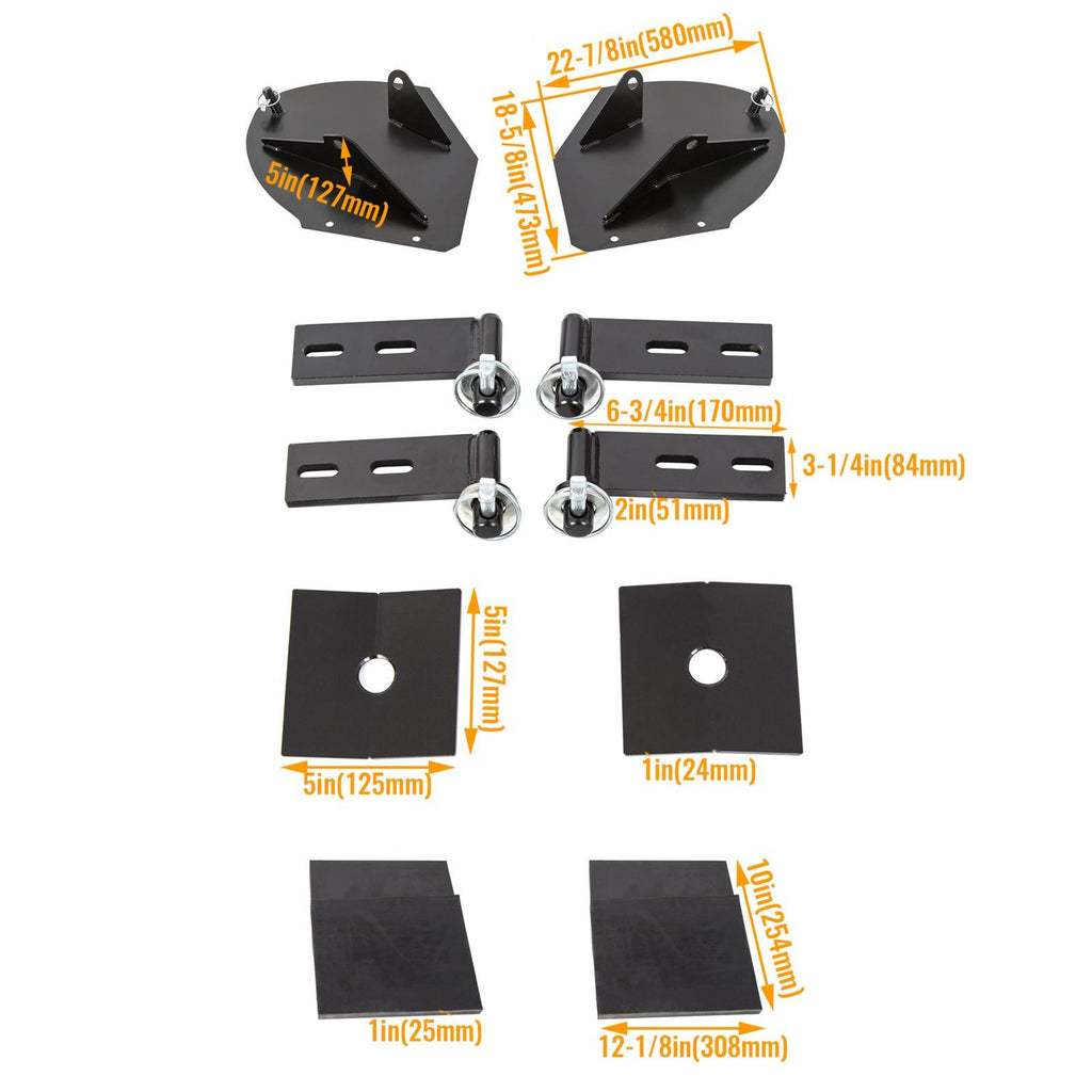 Heavy Duty Snow Plow Pro-Wing Blade Extenders Extensions For PW22 Meyer Western