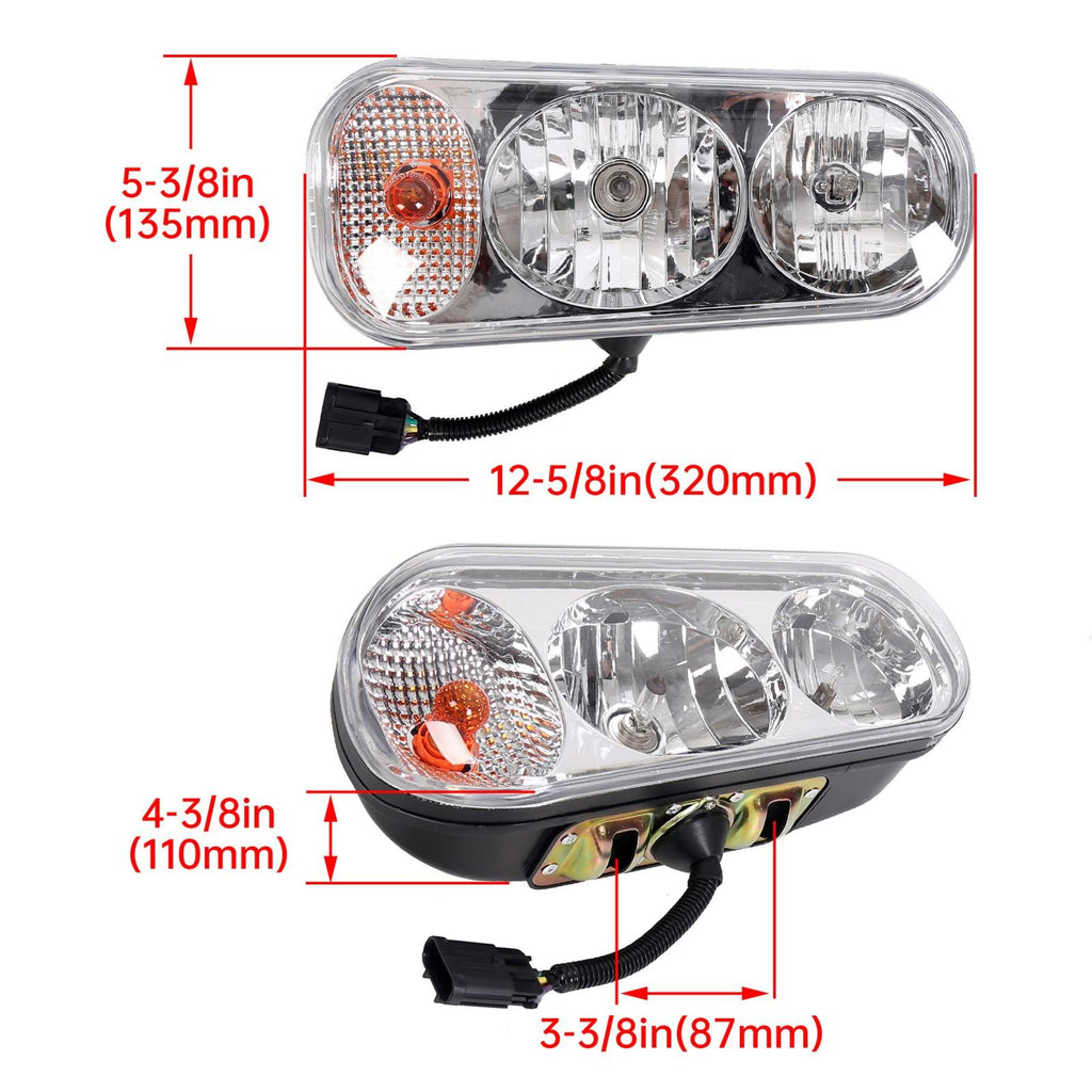 Universal Snow Plow Light Headlight Kit Halogen For Boss Western Meyer Blizzard