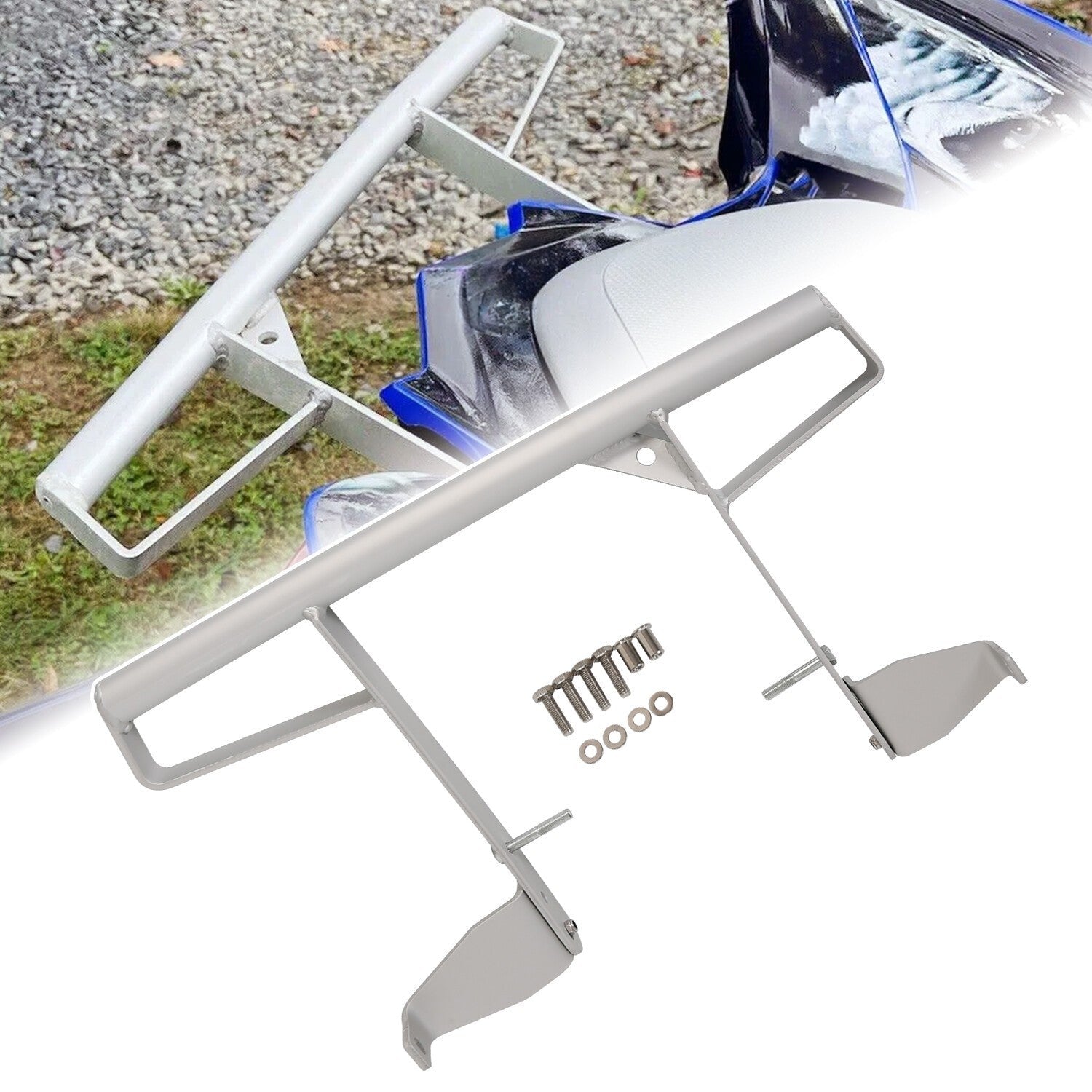 Rear Aluminum Wide Grab Bar Bumper For Yamaha 2006-2024 Raptor 700 700R YFM700
