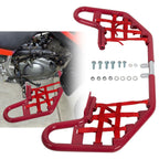 For YAMAHA  WARRIOR 350 YFM350X 1987-2004 Red Nerf Bars w/ Nets Aluminum