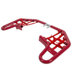 For YAMAHA  WARRIOR 350 YFM350X 1987-2004 Red Nerf Bars w/ Nets Aluminum