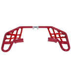 For YAMAHA  WARRIOR 350 YFM350X 1987-2004 Red Nerf Bars w/ Nets Aluminum