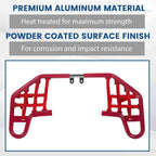 For YAMAHA  WARRIOR 350 YFM350X 1987-2004 Red Nerf Bars w/ Nets Aluminum