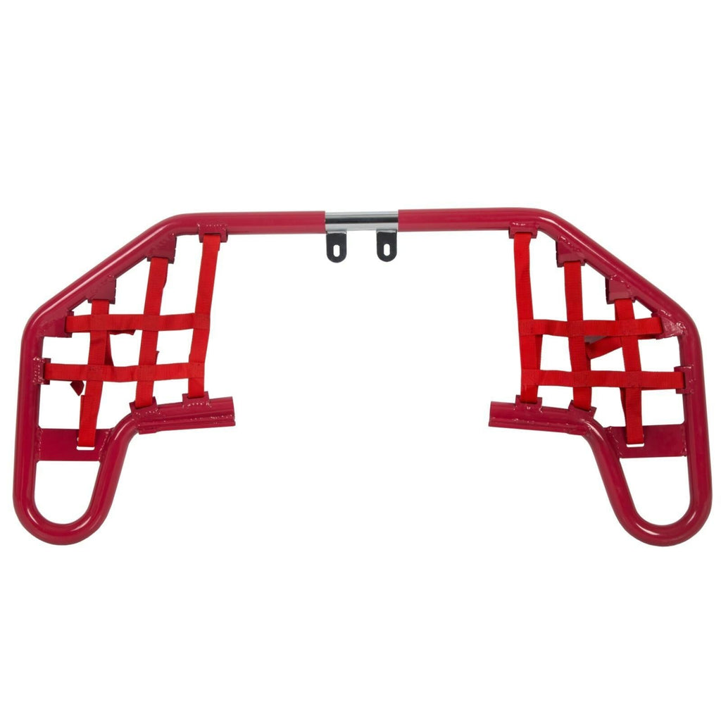 For YAMAHA  WARRIOR 350 YFM350X 1987-2004 Red Nerf Bars w/ Nets Aluminum