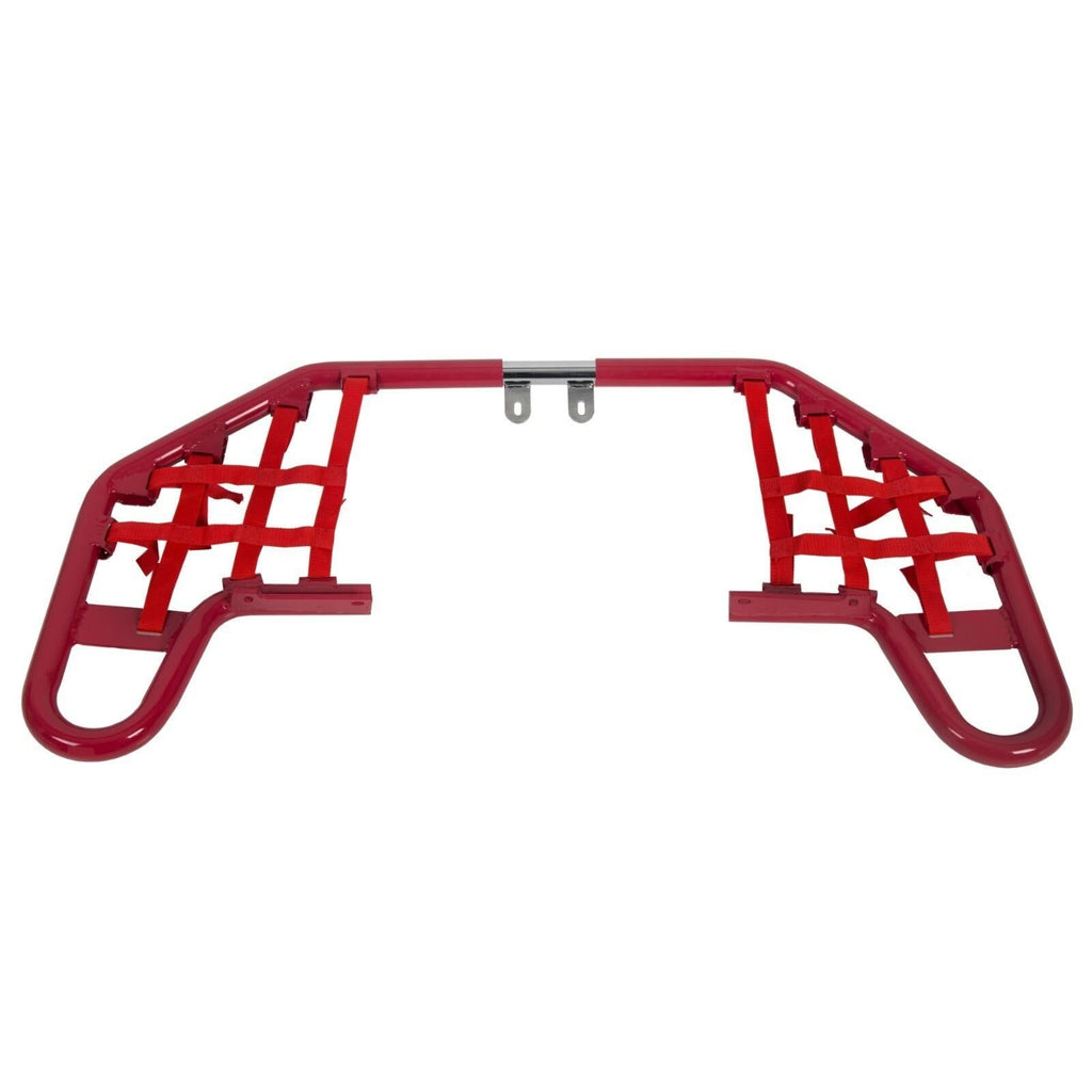 For YAMAHA  WARRIOR 350 YFM350X 1987-2004 Red Nerf Bars w/ Nets Aluminum