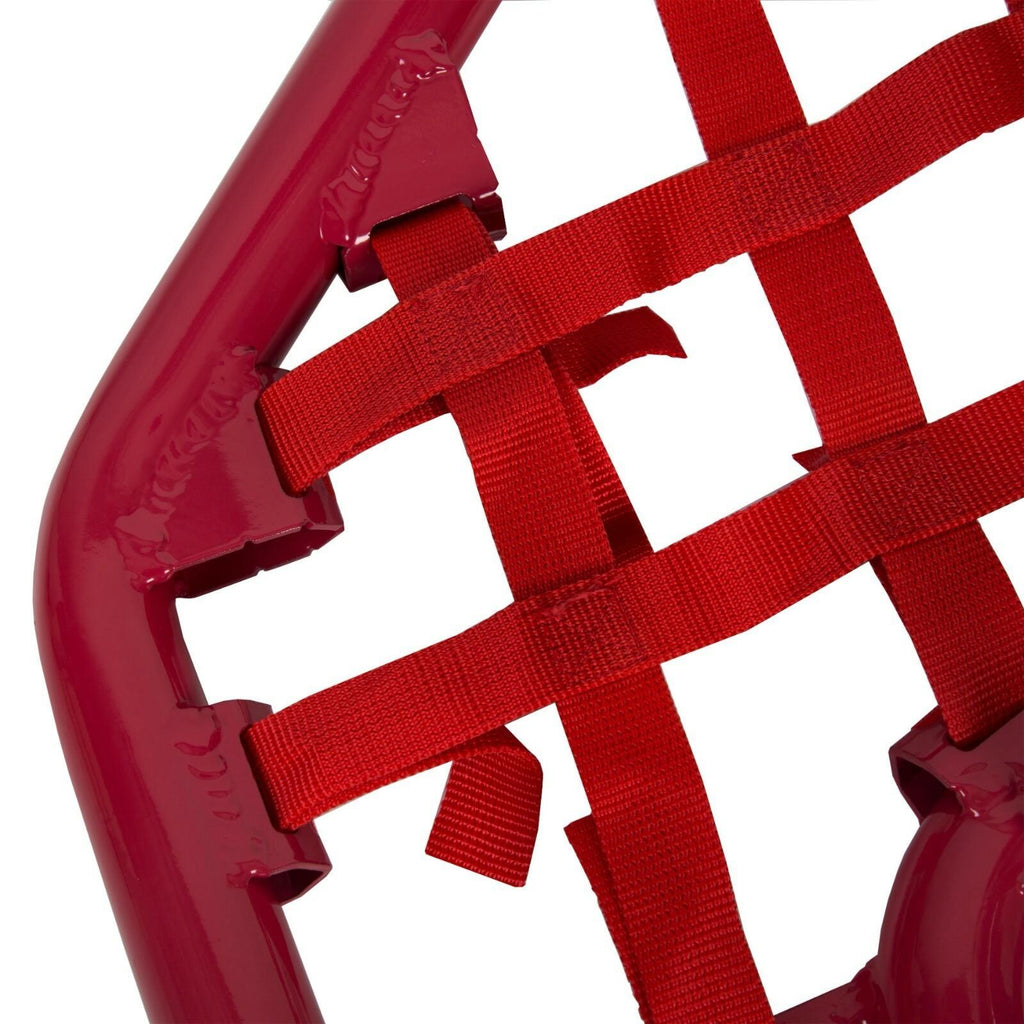 For YAMAHA  WARRIOR 350 YFM350X 1987-2004 Red Nerf Bars w/ Nets Aluminum
