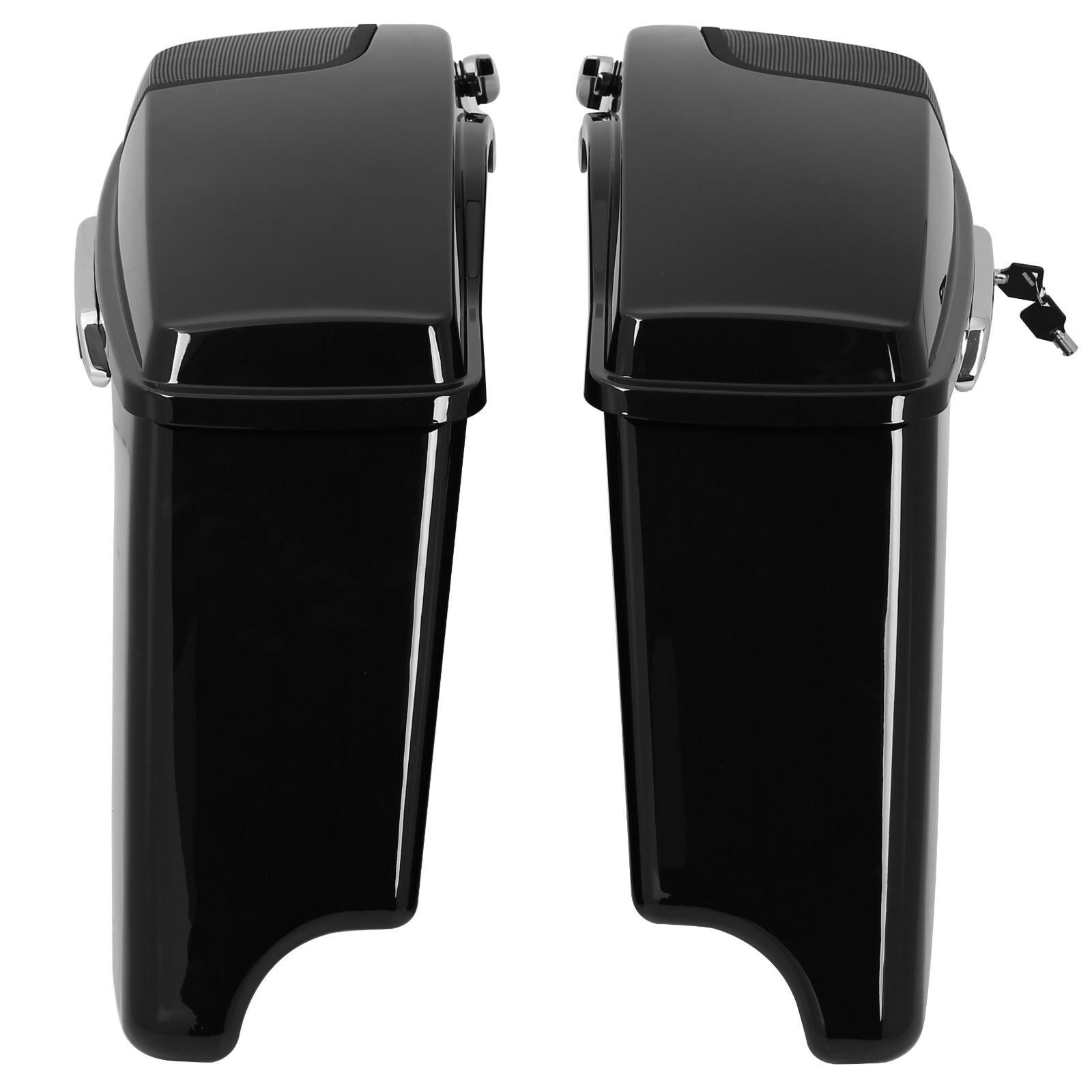 4" Stretched Hard SaddleBags 5x7 Speaker Lids For Harley Street Road Glide 2014+