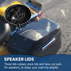 4" Stretched Hard SaddleBags 5x7 Speaker Lids For Harley Street Road Glide 2014+