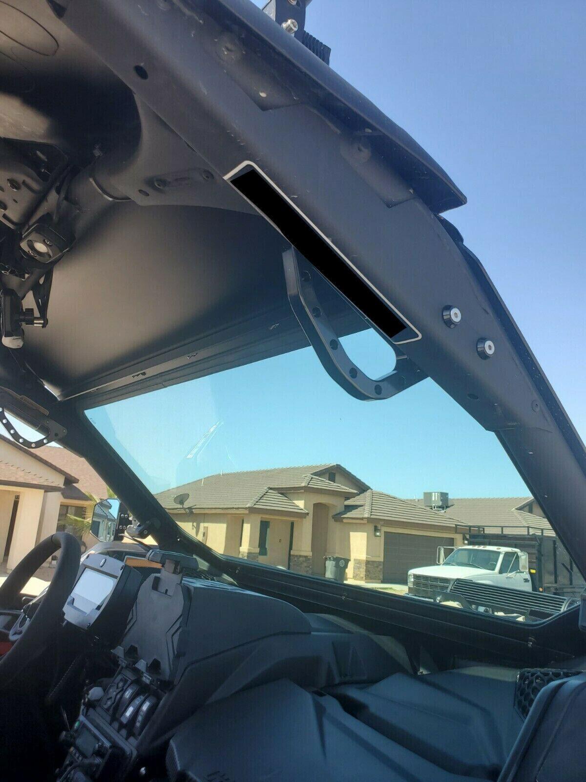 Full Glass Windshield Black W/O wiper For 2017-up Can Am Maverick X3