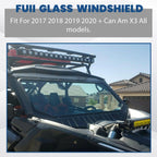 Full Glass Windshield Black W/O wiper For 2017-up Can Am Maverick X3