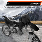 Black Restyle Plastic Kit Fairing Bodywork For KAWASAKI KX125 KX250 1999-2002