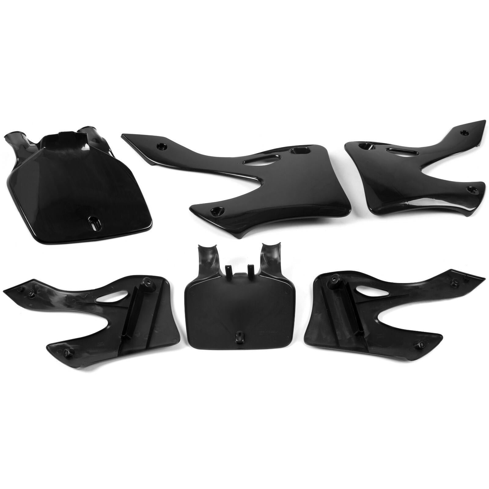 Black Restyle Plastic Kit Fairing Bodywork For KAWASAKI KX125 KX250 1999-2002