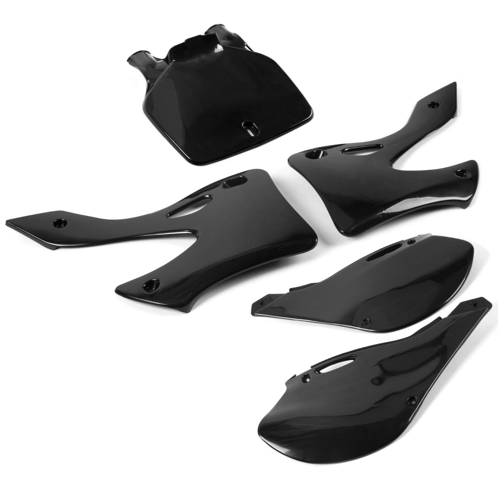 Black Restyle Plastic Kit Fairing Bodywork For KAWASAKI KX125 KX250 1999-2002