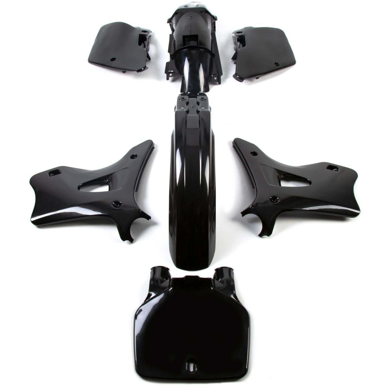 Black Complete Plastic Bodywork kit For KAWASAKI KX125 KX250 1994 1995 1996-1998