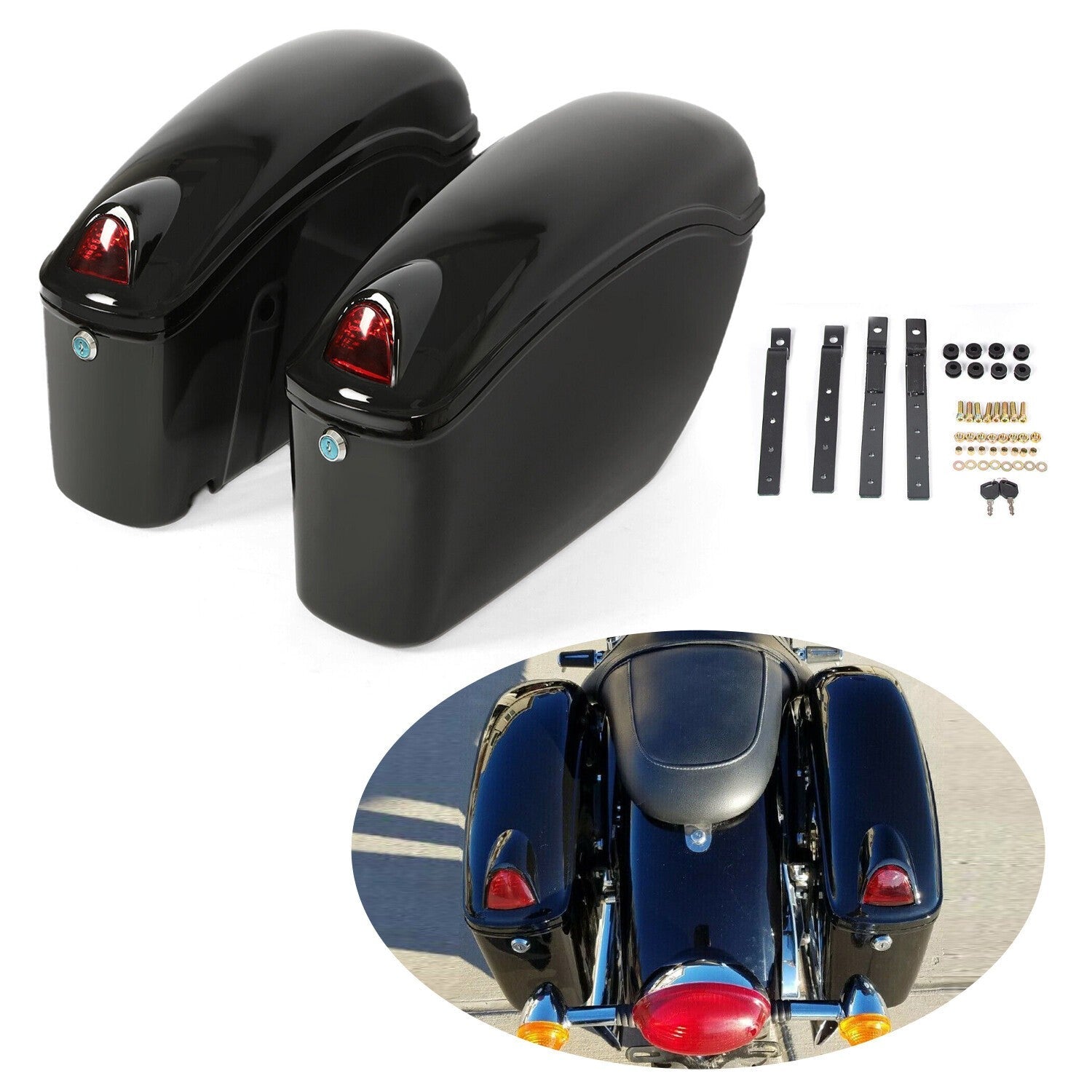 Hard Saddle Bags Bracket For Yamaha Honda Trunk Luggage Motorcycle accessories