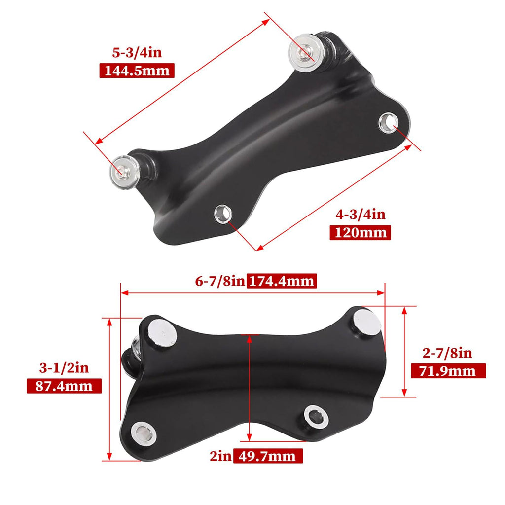 Black 4 Point Docking Hardware Kit For 2014-2025 2018 Harley Street Road Glide