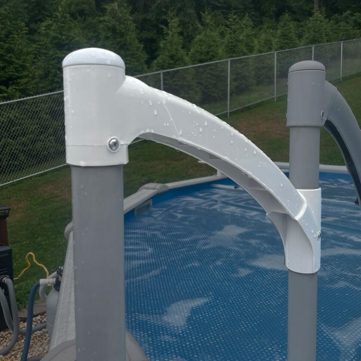 Short Handrail For Above Ground BiltMor Swimming Pool Step White New 1PC