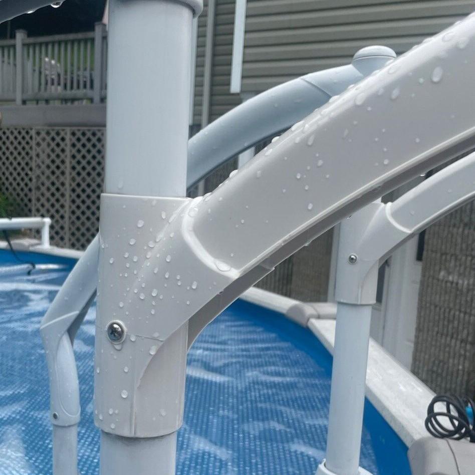 Short Handrail For Above Ground BiltMor Swimming Pool Step White New 1PC