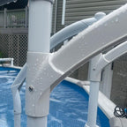 Short Handrail For Above Ground BiltMor Swimming Pool Step White New 1PC