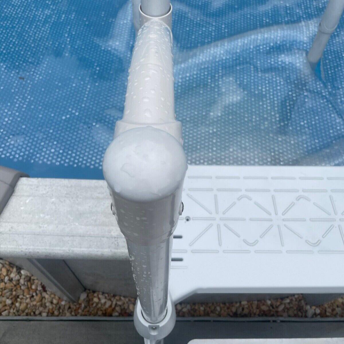 Short Handrail For Above Ground BiltMor Swimming Pool Step White New 1PC