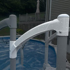 Short Handrail For Above Ground BiltMor Swimming Pool Step White New 1PC