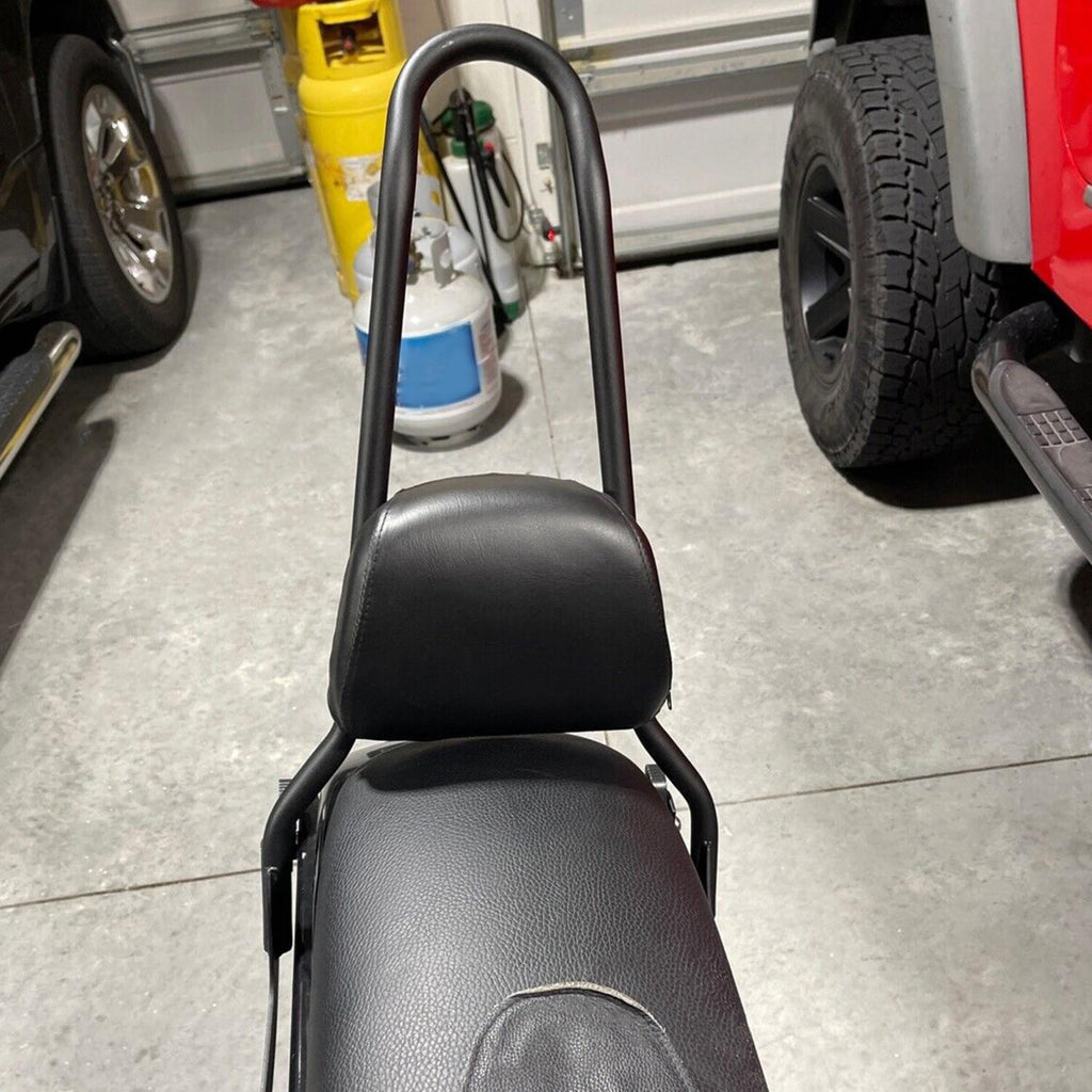 Detachable Tall Sissy Bar Upright Backrest Pad For Harley Softail 06-17 Fat Boy