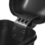 Vivid Black Large Hard Saddle Bag Trunk For Harley Dyna Honda Yamaha Accessories