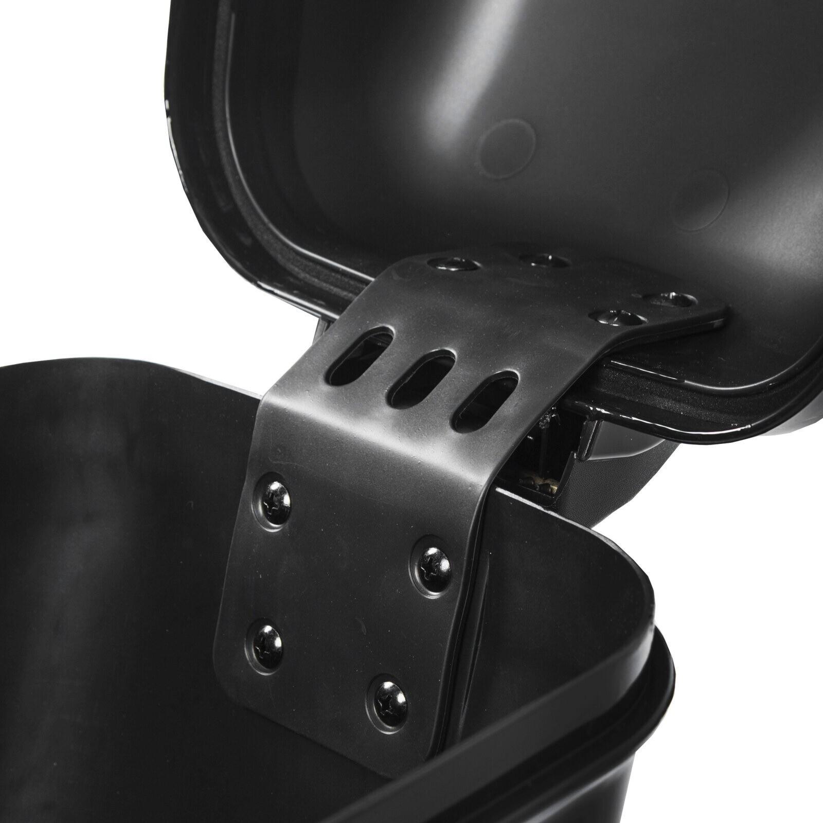 Vivid Black Large Hard Saddle Bag Trunk For Harley Dyna Honda Yamaha Accessories