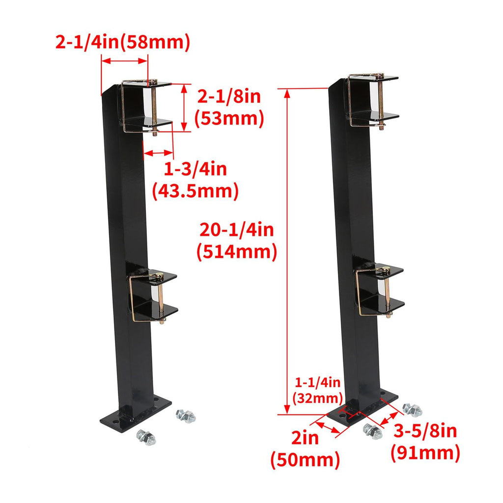 2 Place Weed Trimmer Rack Trim line Holder For Landscape Trailer Racks 4 Handles