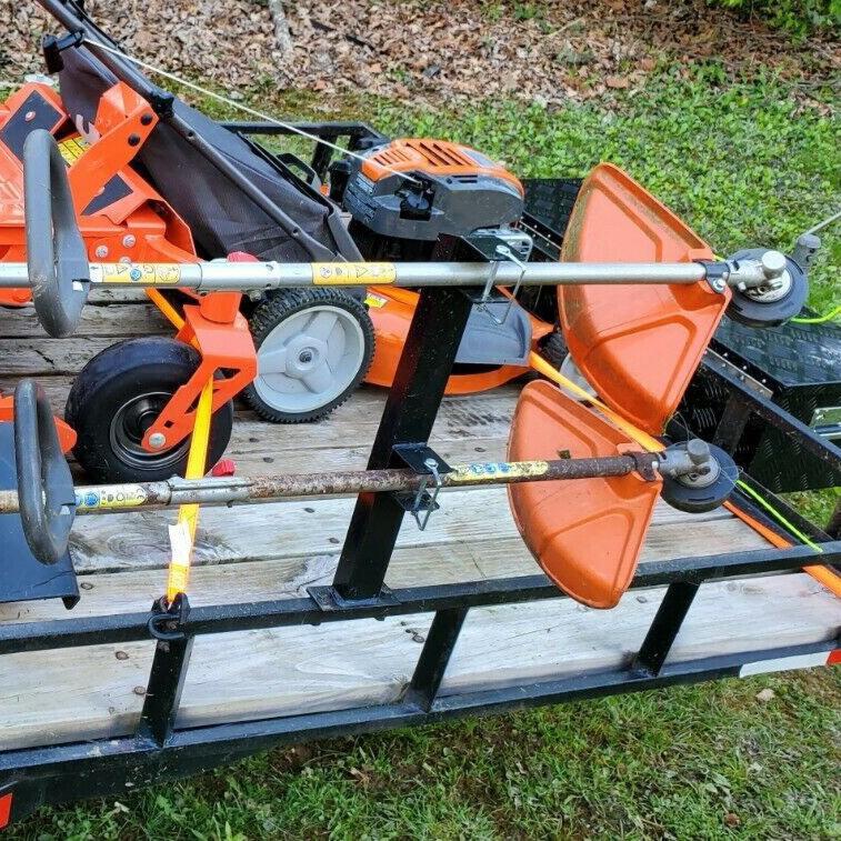 2 Place Weed Trimmer Rack Trim line Holder For Landscape Trailer Racks 4 Handles