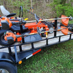 2 Place Weed Trimmer Rack Trim line Holder For Landscape Trailer Racks 4 Handles