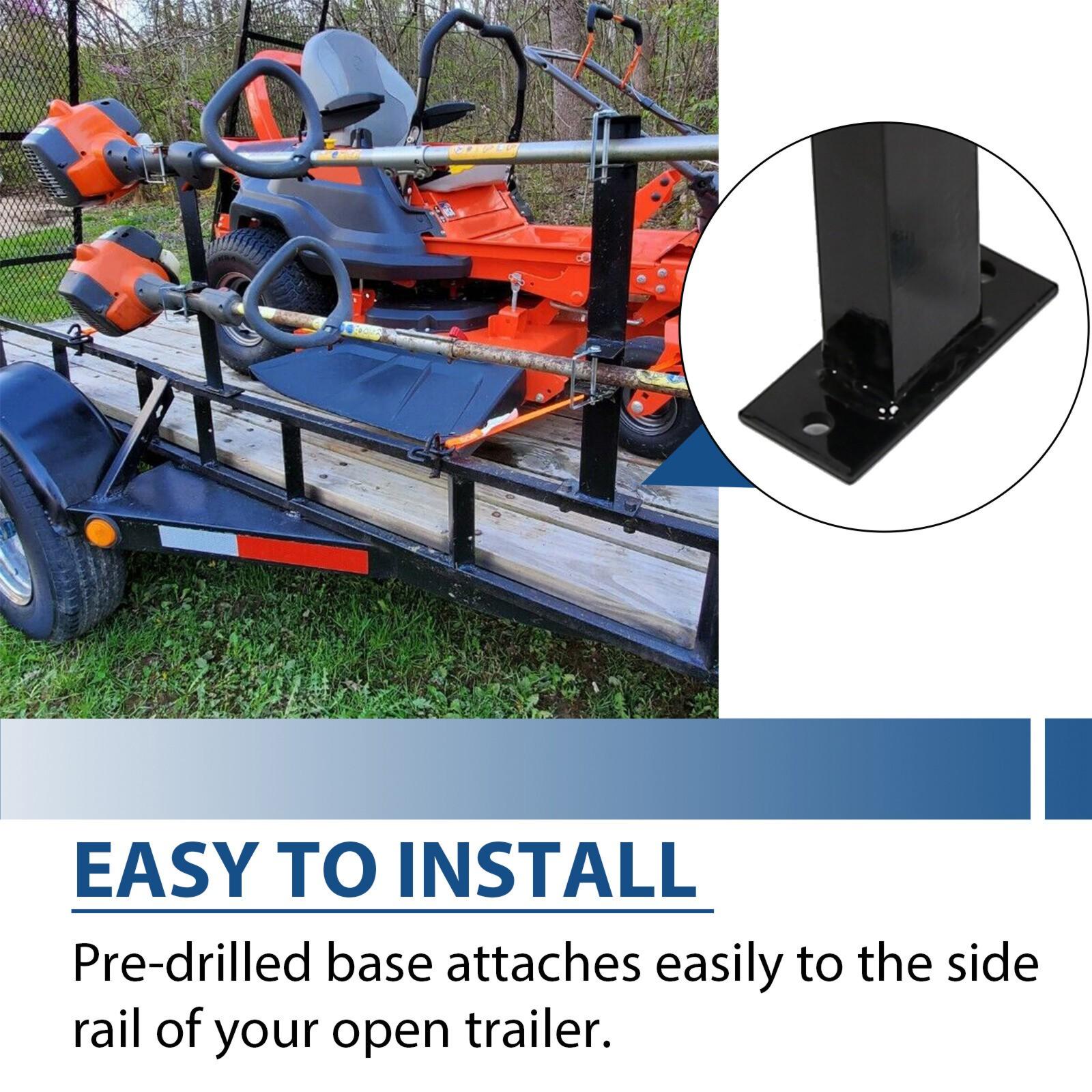 2 Place Weed Trimmer Rack Trim line Holder For Landscape Trailer Racks 4 Handles