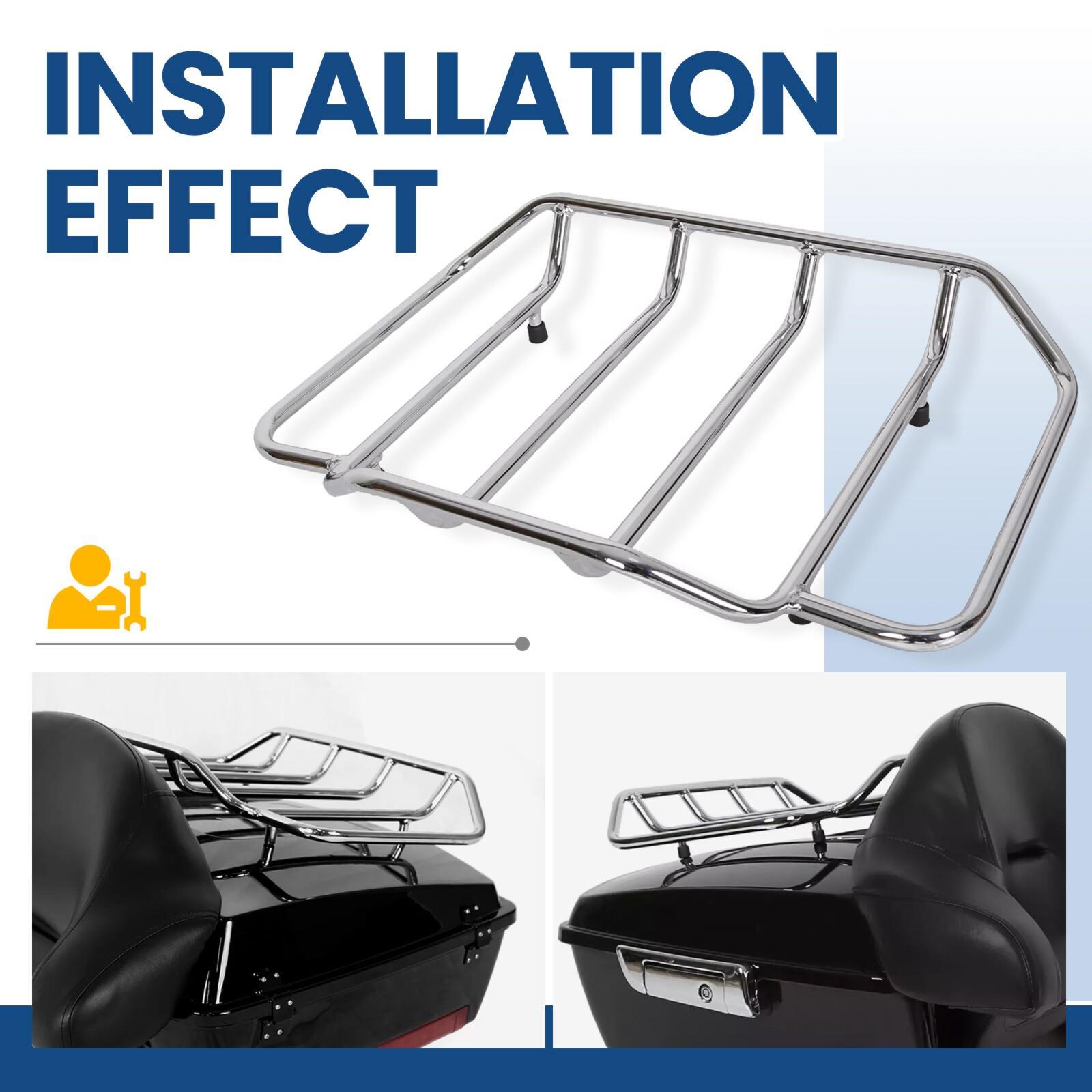 Motorcycle Luggage Trunk Top Rack For Harley Touring Road Street Glide FLHR
