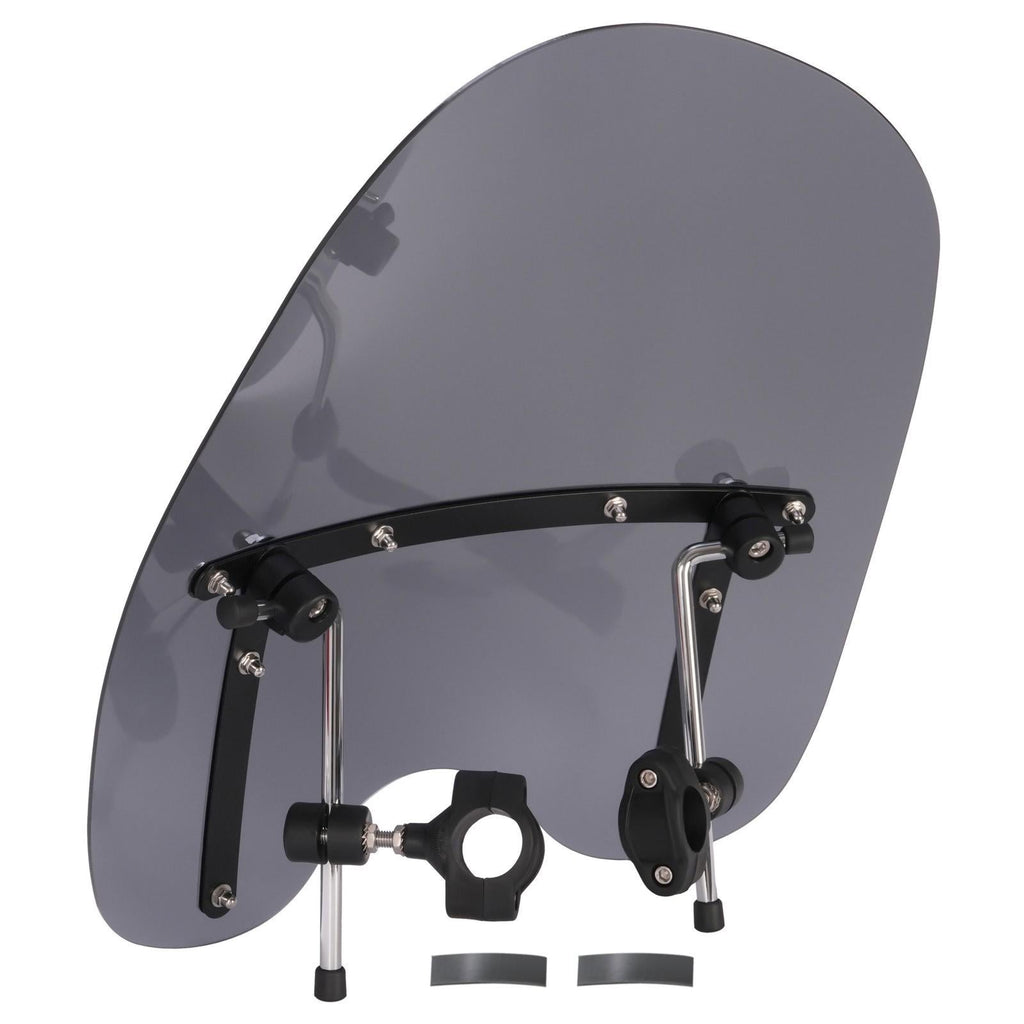 19"x17" Smoke Windshield Windscreen For Honda Harley Sportster Dyna Softail